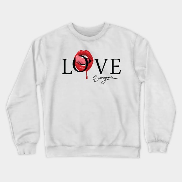 love everyone Crewneck Sweatshirt by HaxukruOliver